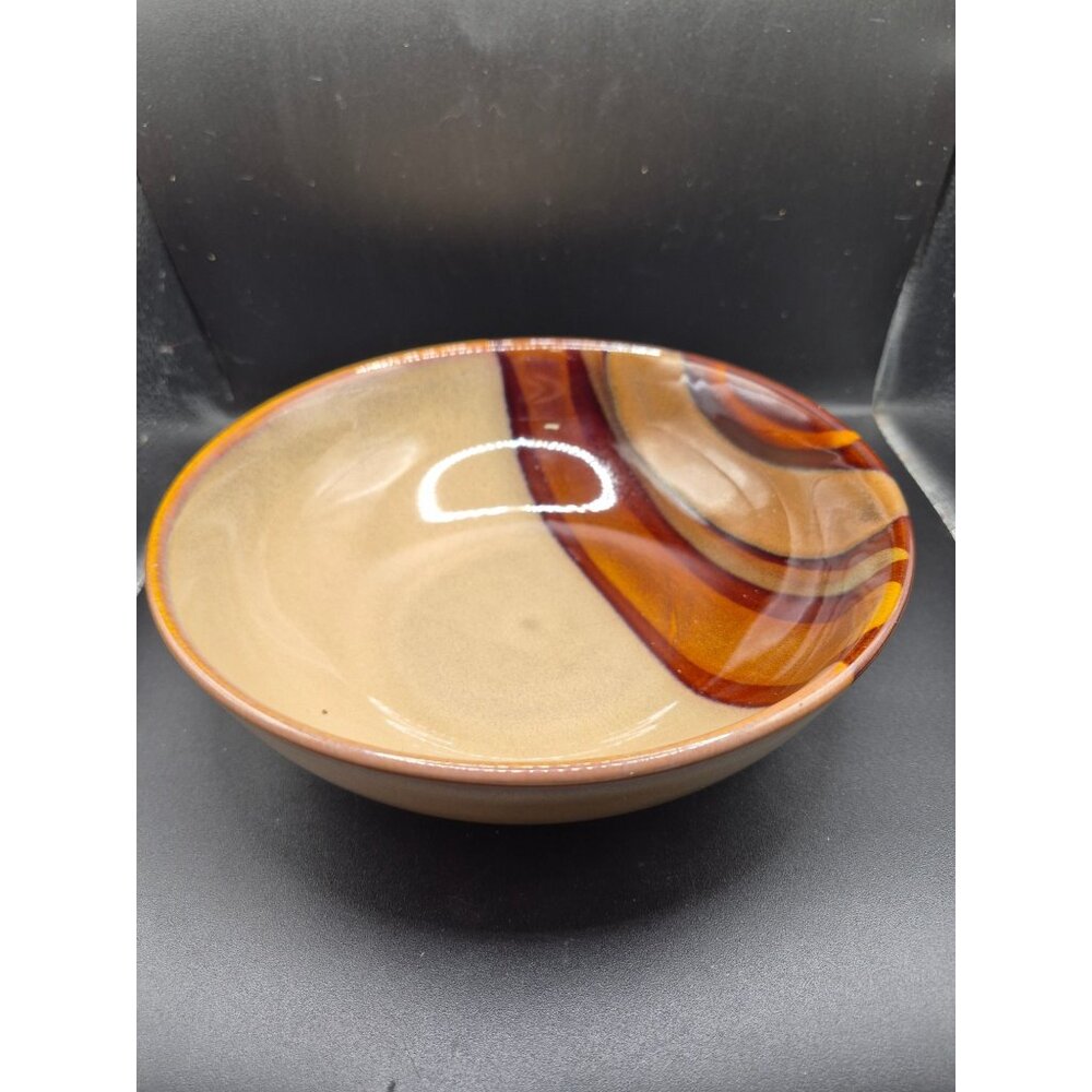 Sango Avanti 4722 Brown Stoneware Bowl 7.5" Discontinued Pattern